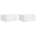 Mesita de Noche de Pared 2 pcs Brillante 49 x 34,5 x 24 cm