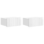 Mesita de Noche de Pared 2 pcs Brillante 49 x 34,5 x 24 cm