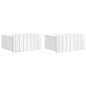 Mesita de Noche de Pared 2 pcs Brillante 49 x 34,5 x 24 cm
