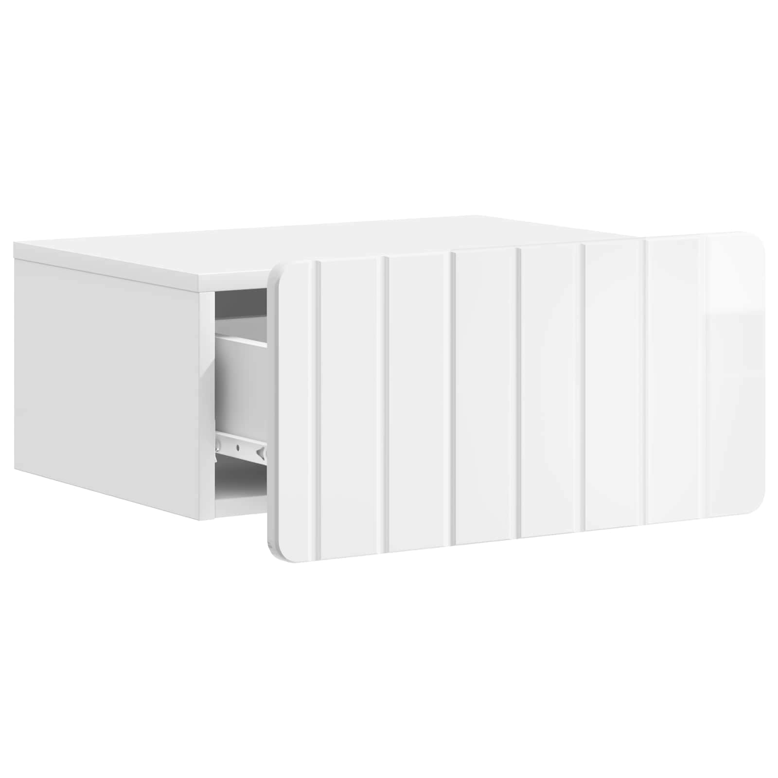 Mesita de Noche de Pared 2 pcs Brillante 49 x 34,5 x 24 cm