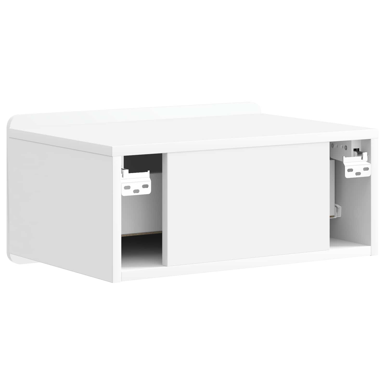 Mesita de Noche de Pared 2 pcs Brillante 49 x 34,5 x 24 cm