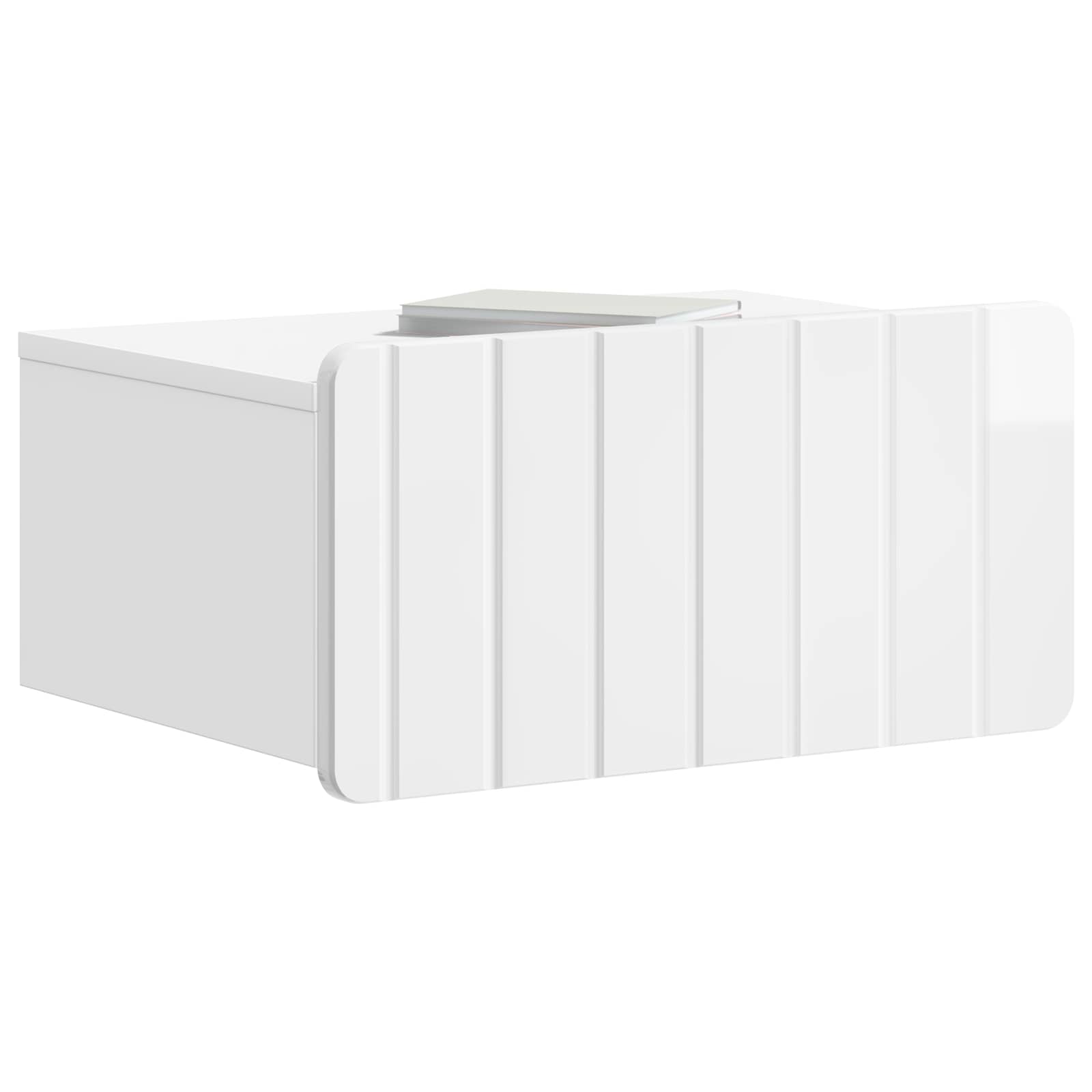 Mesita de Noche de Pared 2 pcs Brillante 49 x 34,5 x 24 cm