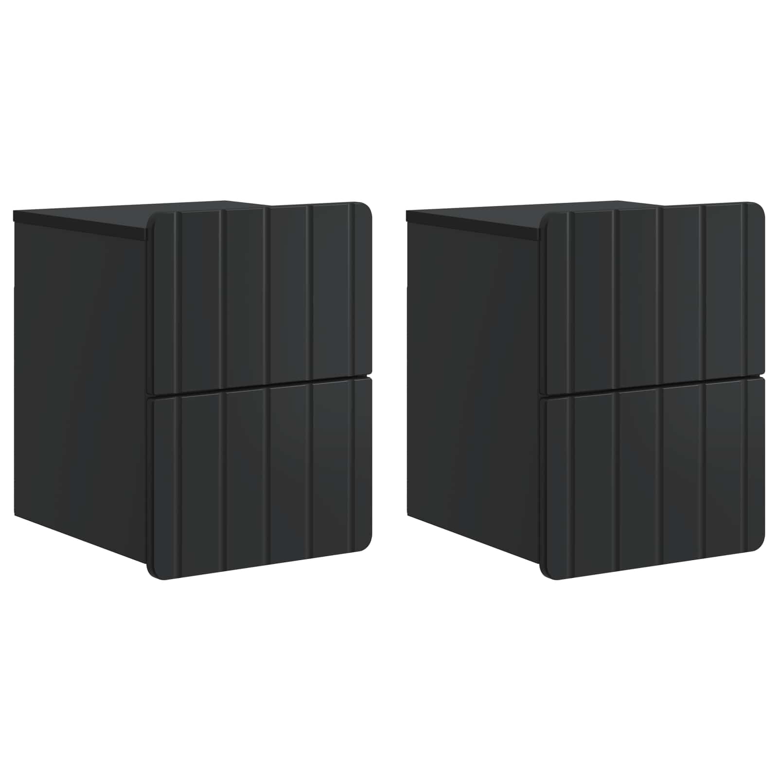 Mesinha de Cabeceira de Parede 2 pcs Brilhante 33 x 34,5 x 40 cm
