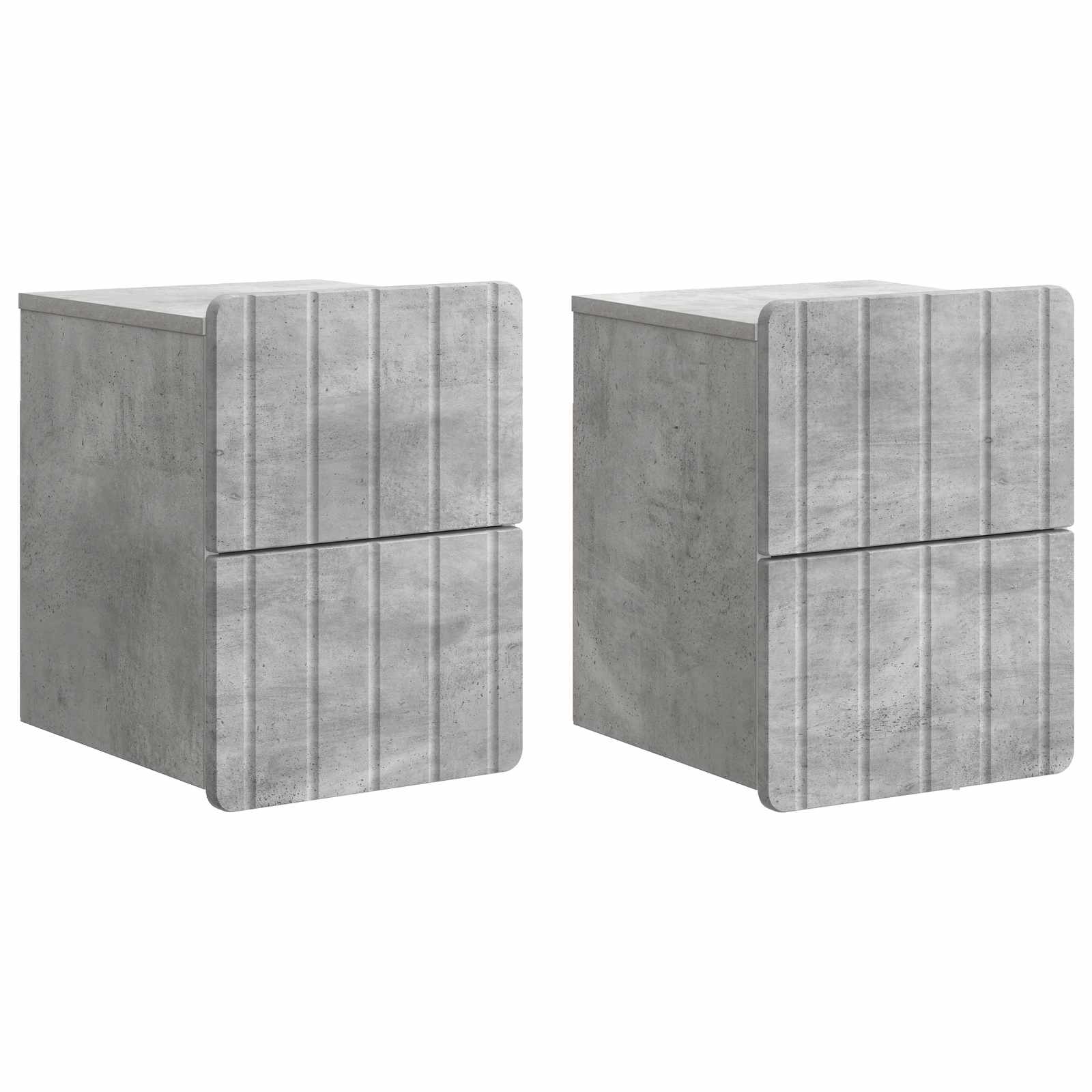 Mesinha de Cabeceira de Parede 2 pcs Brilhante 33 x 34,5 x 40 cm