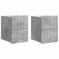 Mesita de Noche de Pared 2 pcs Brillante 33 x 34,5 x 40 cm