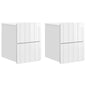 Mesita de Noche de Pared 2 pcs Brillante 33 x 34,5 x 40 cm