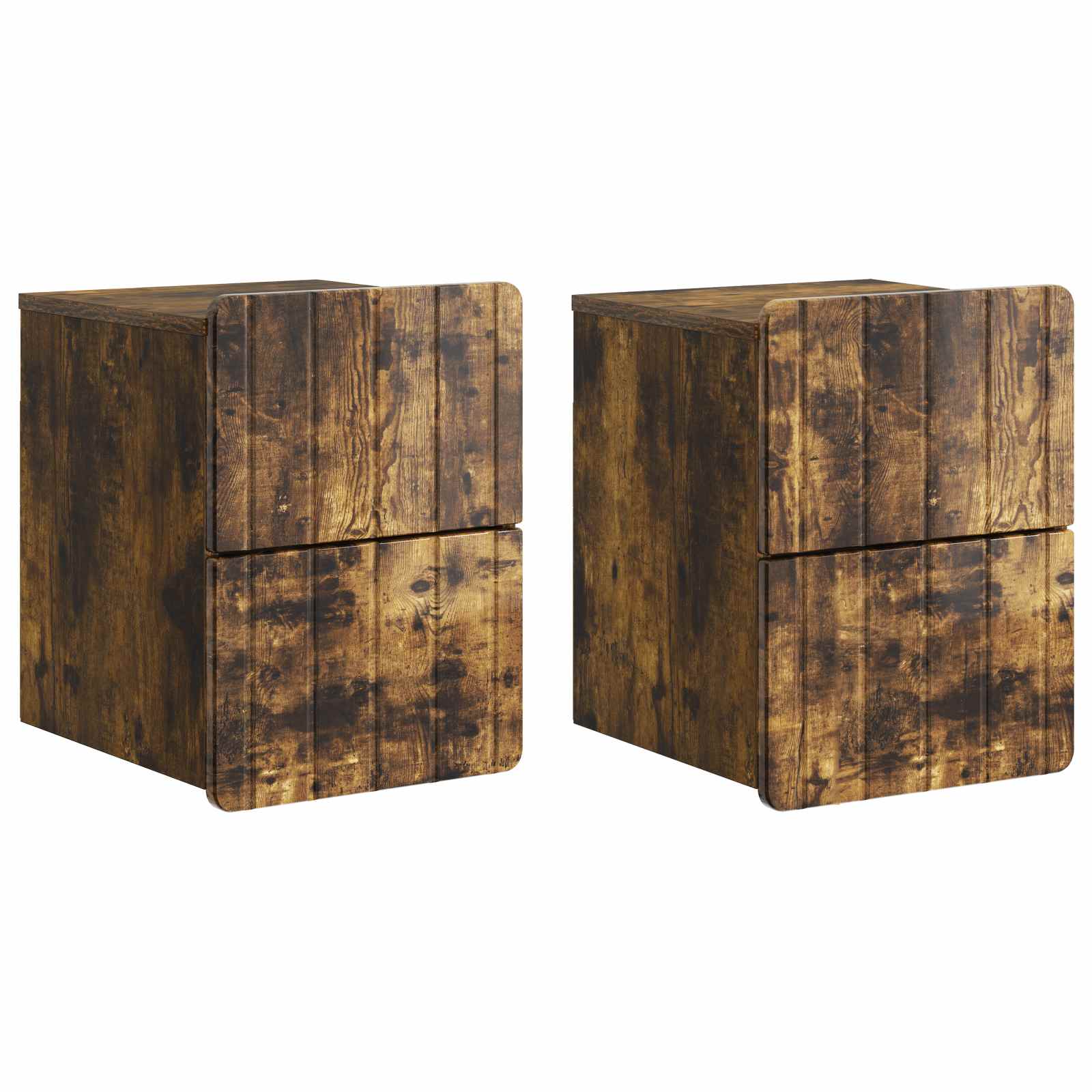 Mesinha de Cabeceira de Parede 2 pcs Brilhante 33 x 34,5 x 40 cm