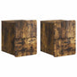Mesita de Noche de Pared 2 pcs Brillante 33 x 34,5 x 40 cm