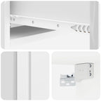 Mesa Lateral Montada en la Pared Brillante 59 x 34,5 x 17 cm