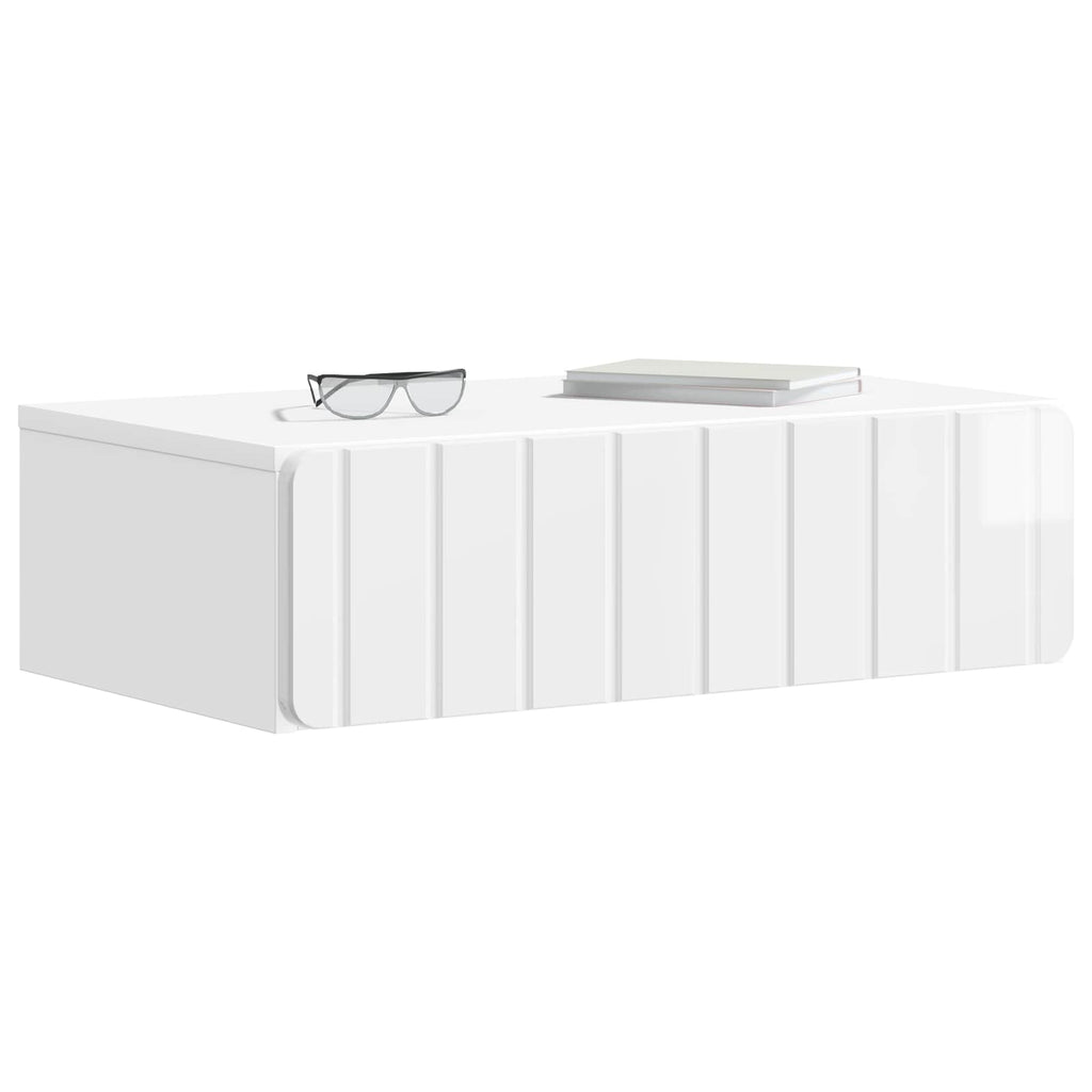 Mesa Lateral Montada en la Pared Brillante 59 x 34,5 x 17 cm