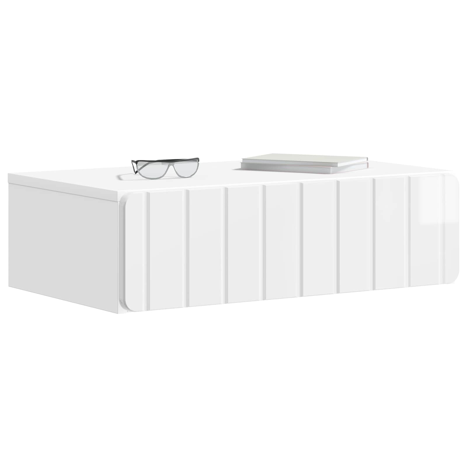 Mesa Lateral Montada en la Pared Brillante 59 x 34,5 x 17 cm