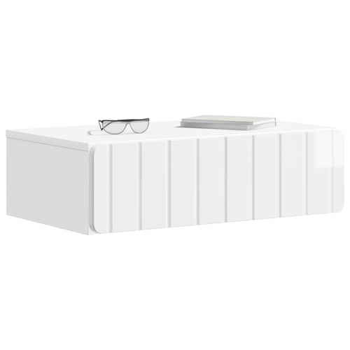 Glossy Wall-Mounted Side Table 59 x 34.5 x 17 cm