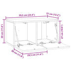 Mueble para TV de pared Brillante 59,5 x 31 x 30 cm