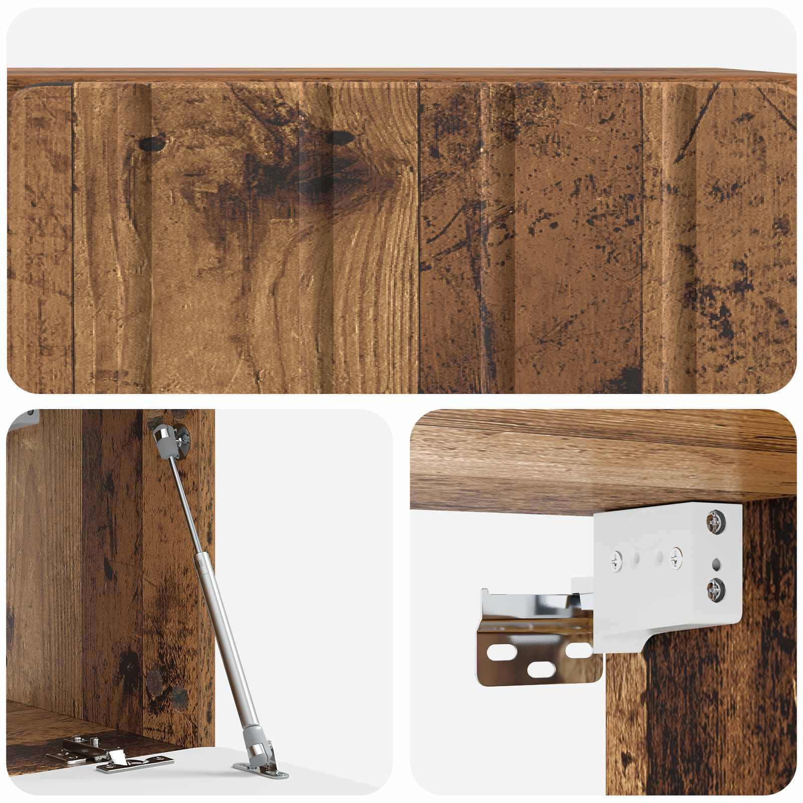 Mueble para TV de pared Madera envejecida 59,5 x 31 x 30 cm