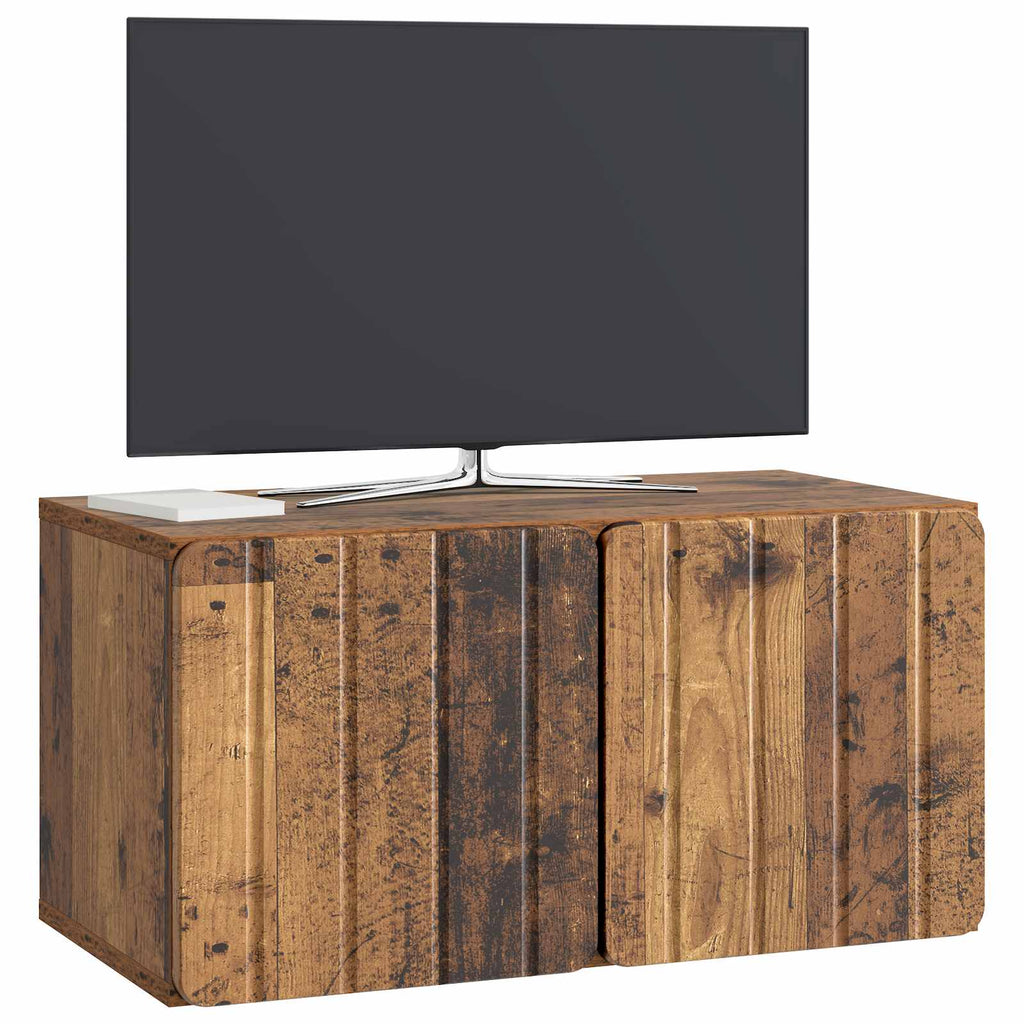 Mueble para TV de pared Madera envejecida 59,5 x 31 x 30 cm