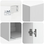 Armario de pared Blanco Brillante 33 x 34,5 x 90 cm