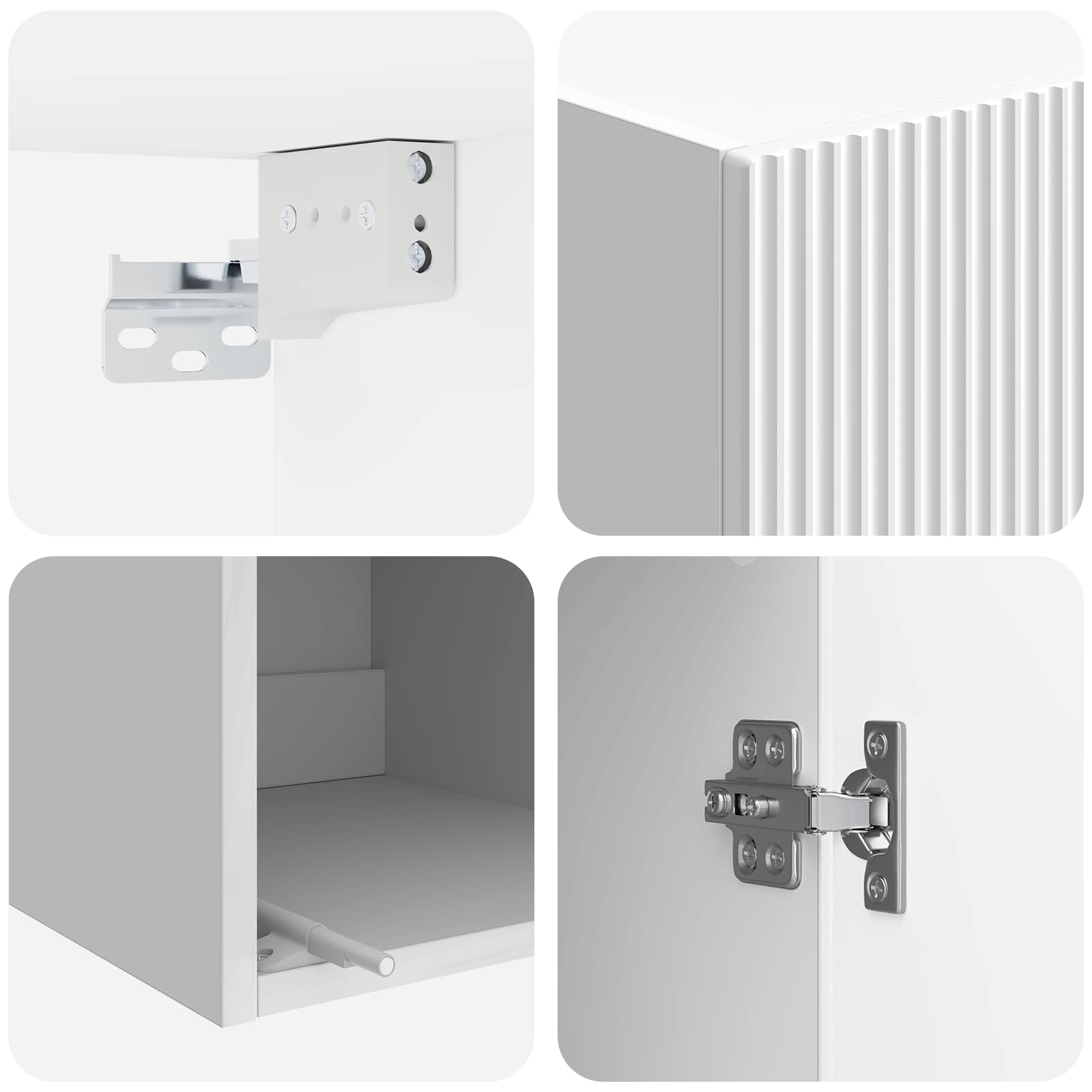 Armario de pared Blanco Brillante 33 x 34,5 x 90 cm