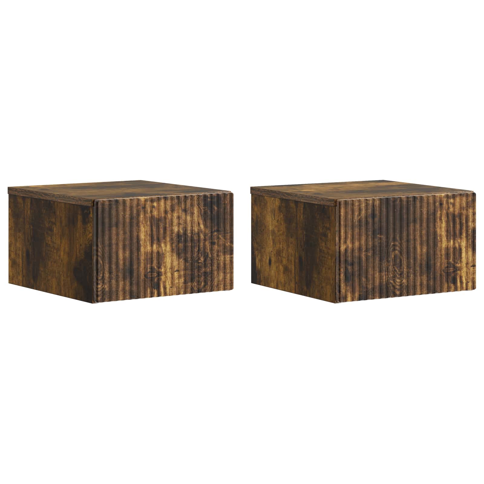 Armario de Noche 2 pcs Roble artesanal 50 x 32.5 x 80cm