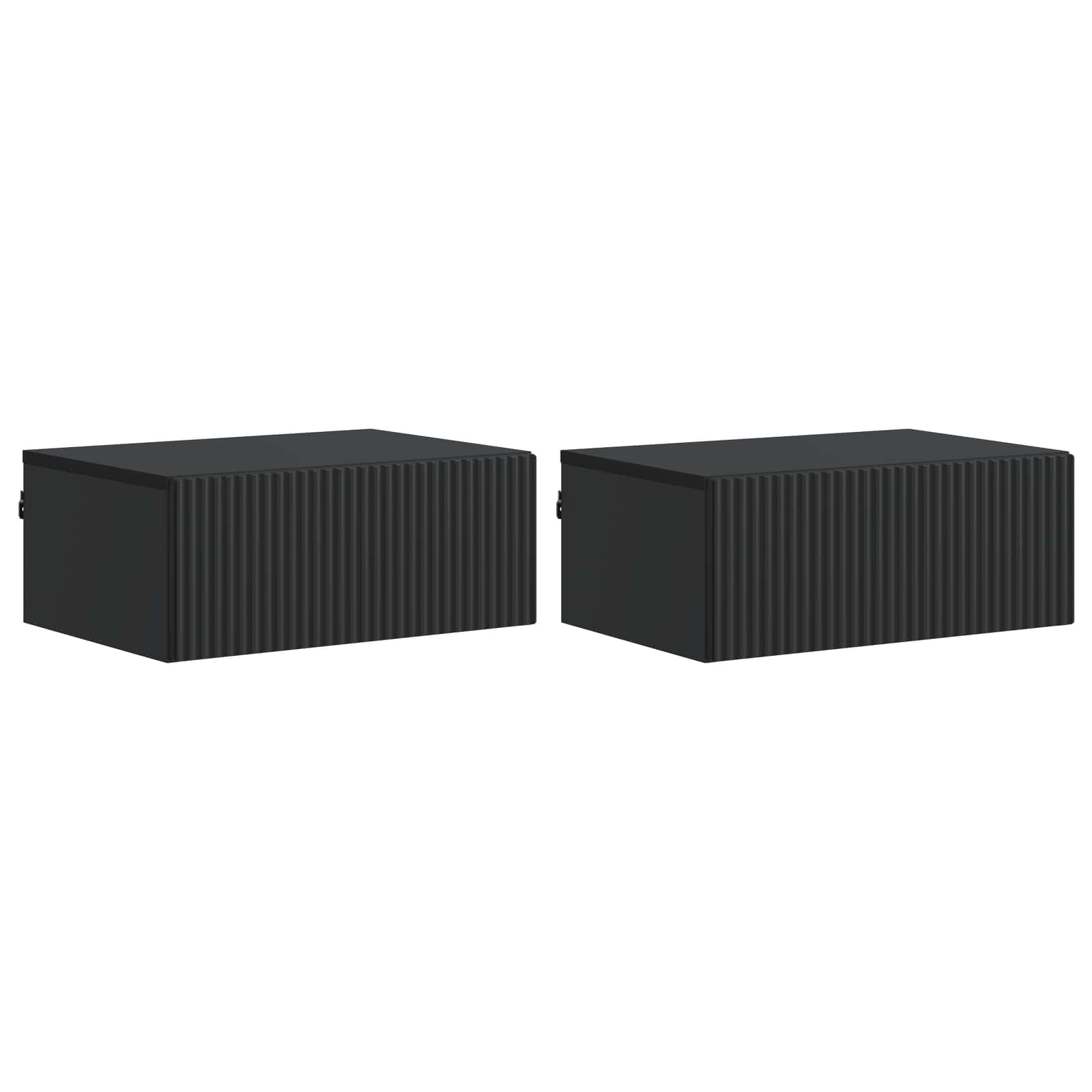 Mesa de Cabeceira de Parede 2 pçs Brilhante 49 x 34,5 x 20 cm