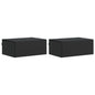 Mesita de Noche de Pared 2 pcs Brillante 49 x 34,5 x 20 cm