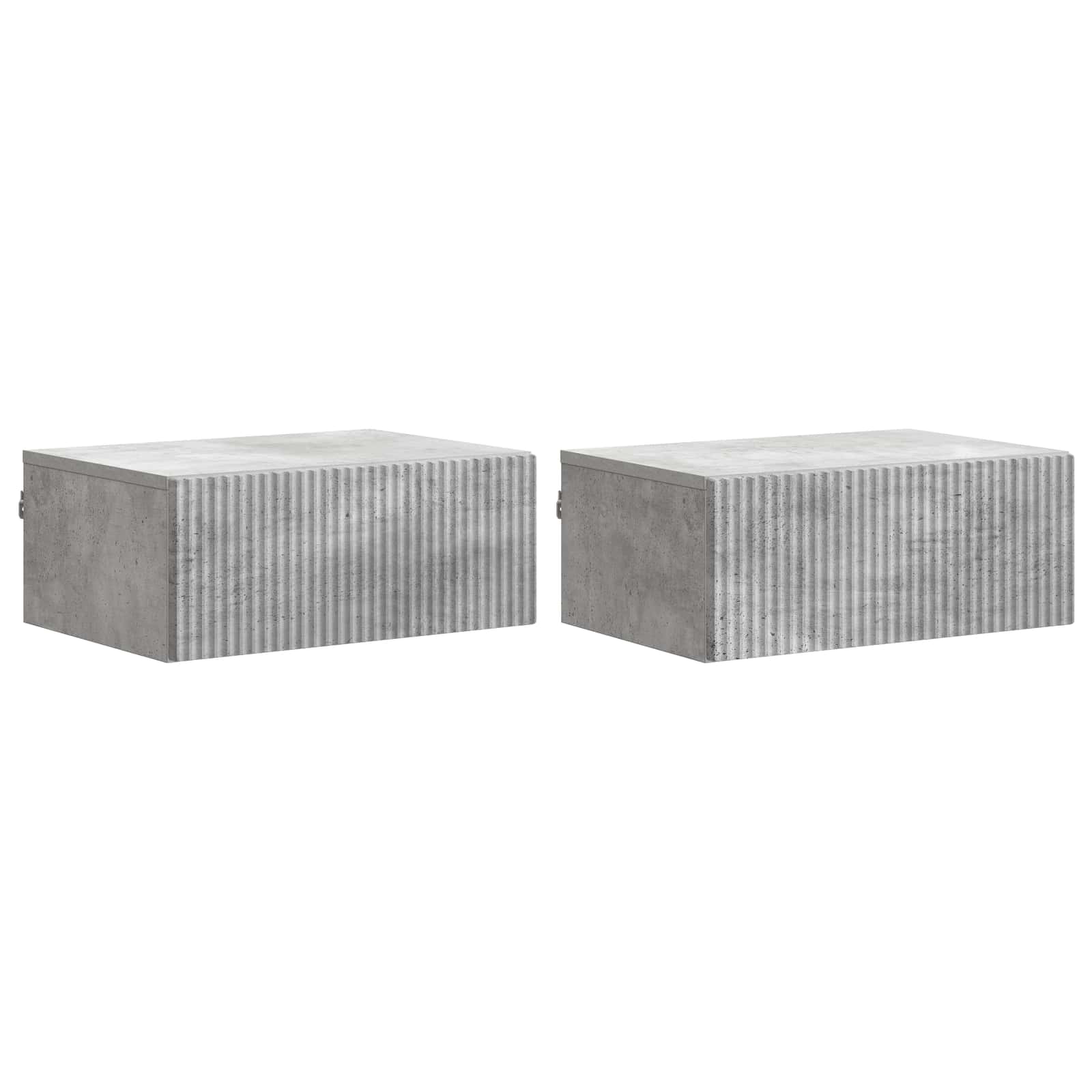Mesa de Cabeceira de Parede 2 pçs Brilhante 49 x 34,5 x 20 cm