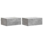 Mesita de Noche de Pared 2 pcs Brillante 49 x 34,5 x 20 cm