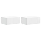 Mesita de Noche de Pared 2 pcs Brillante 49 x 34,5 x 20 cm