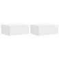 Mesita de Noche de Pared 2 pcs Brillante 49 x 34,5 x 20 cm