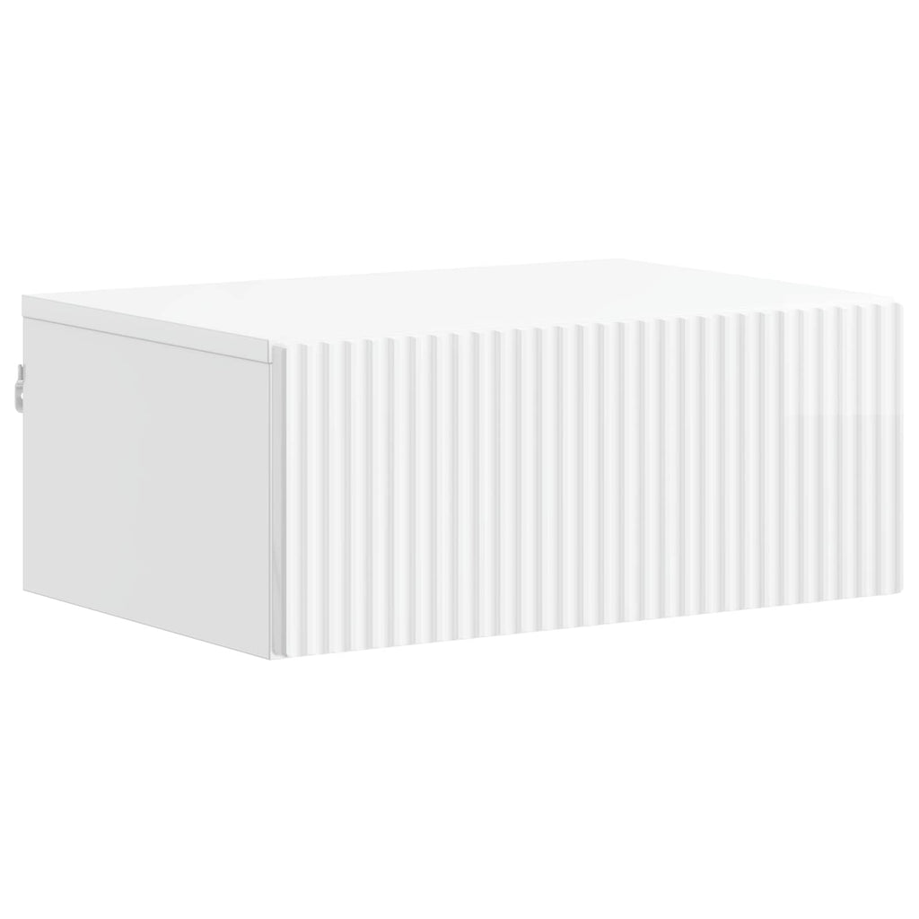 Mesita de Noche de Pared 2 pcs Brillante 49 x 34,5 x 20 cm