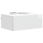 Mesita de Noche de Pared 2 pcs Brillante 49 x 34,5 x 20 cm