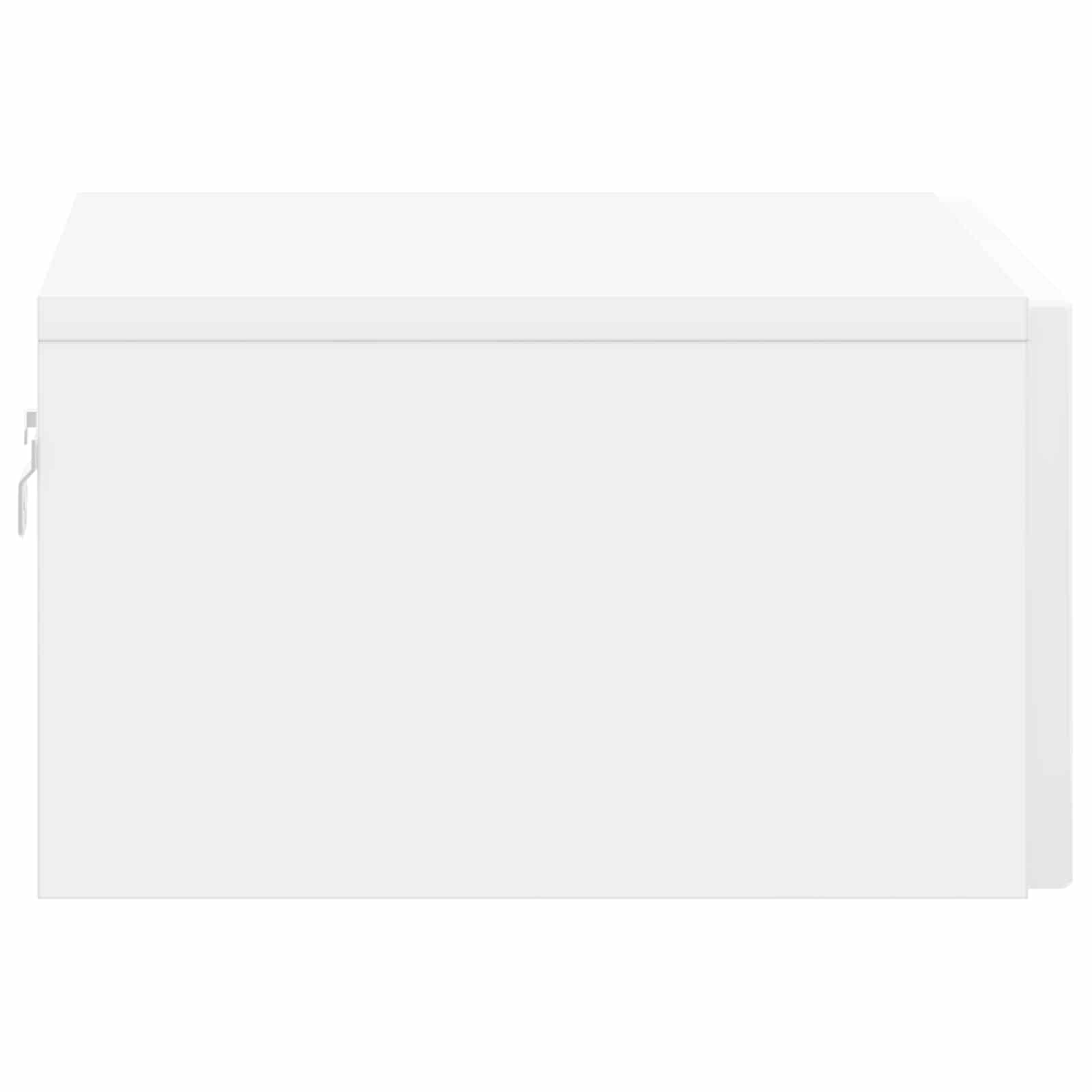 Mesita de Noche de Pared 2 pcs Brillante 49 x 34,5 x 20 cm