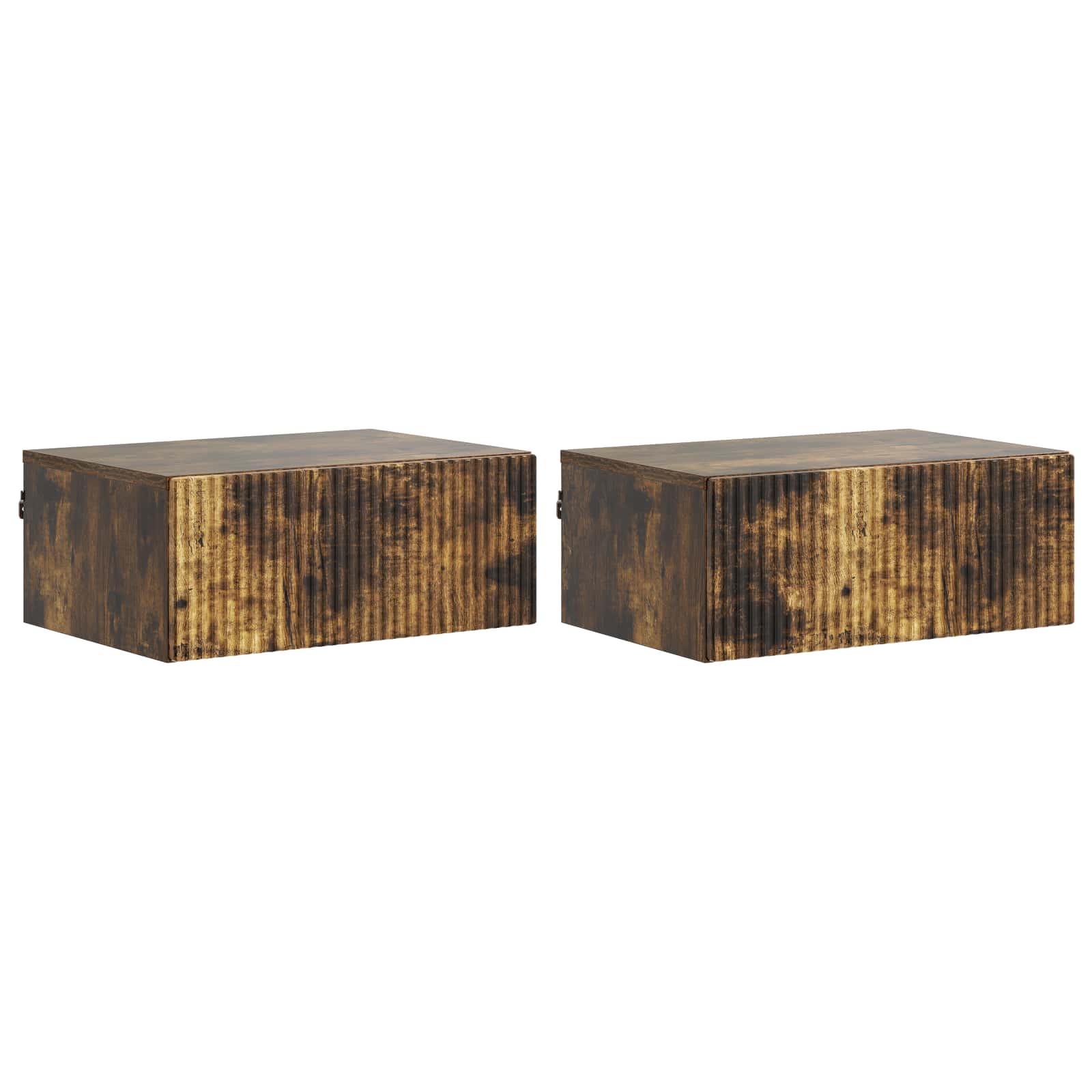 Mesa de Cabeceira de Parede 2 pçs Brilhante 49 x 34,5 x 20 cm