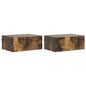 Mesita de Noche de Pared 2 pcs Brillante 49 x 34,5 x 20 cm