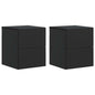 Mesita de Noche de Pared 2 pcs Brillante 33 x 34,5 x 40 cm