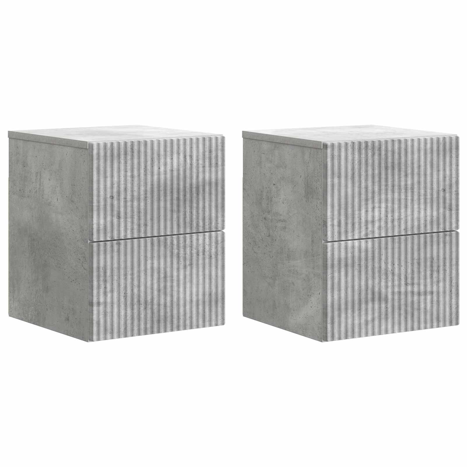 Mesinha de Cabeceira de Parede 2 pcs Brilhante 33 x 34,5 x 40 cm
