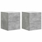 Mesita de Noche de Pared 2 pcs Brillante 33 x 34,5 x 40 cm