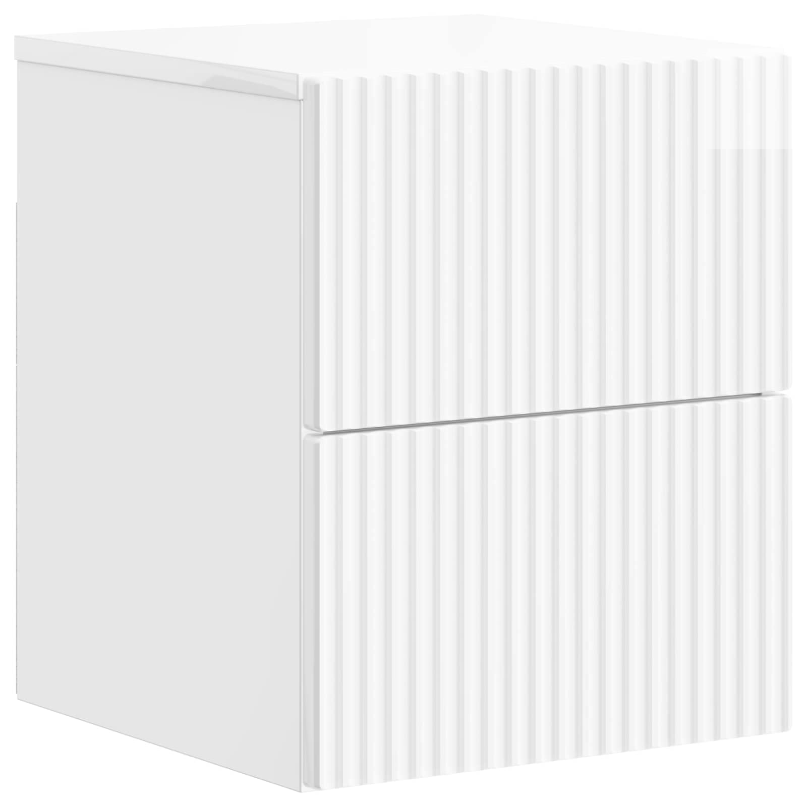 Mesita de Noche de Pared 2 pcs Brillante 33 x 34,5 x 40 cm