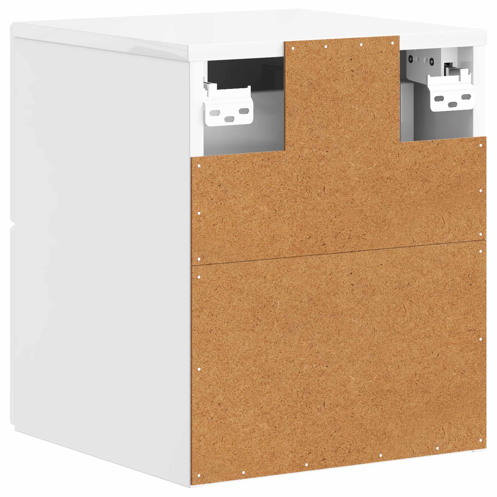Mesita de Noche de Pared 2 pcs Brillante 33 x 34,5 x 40 cm