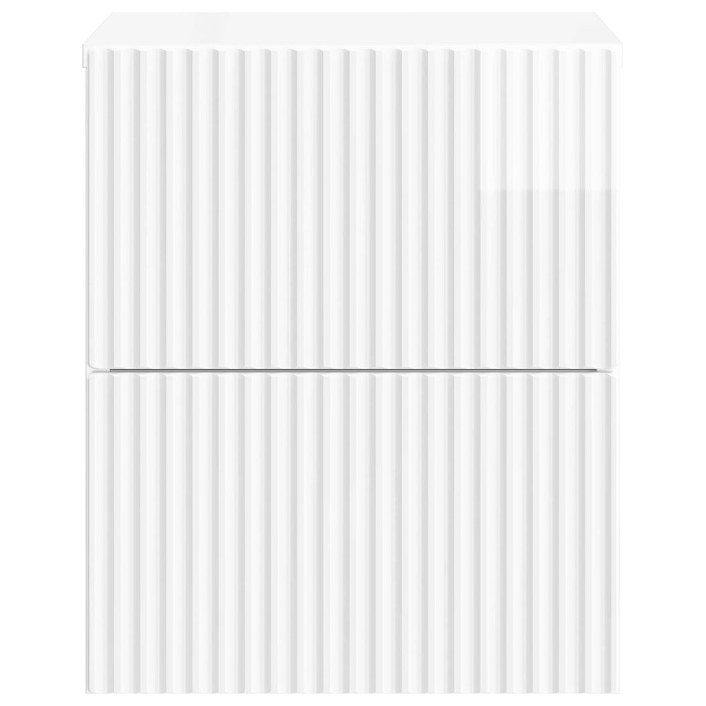 Mesita de Noche de Pared 2 pcs Brillante 33 x 34,5 x 40 cm
