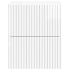 Mesita de Noche de Pared 2 pcs Brillante 33 x 34,5 x 40 cm