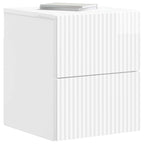 Mesita de Noche de Pared 2 pcs Brillante 33 x 34,5 x 40 cm