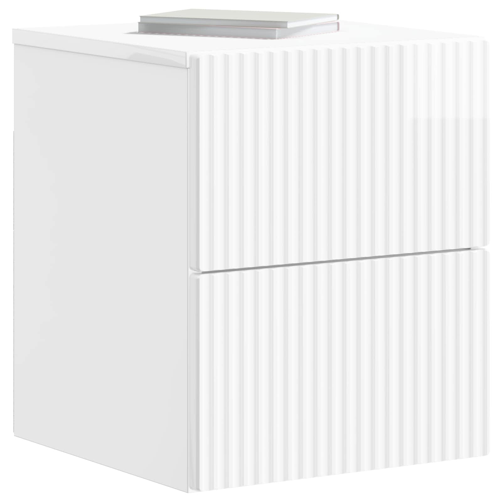 Mesita de Noche de Pared 2 pcs Brillante 33 x 34,5 x 40 cm