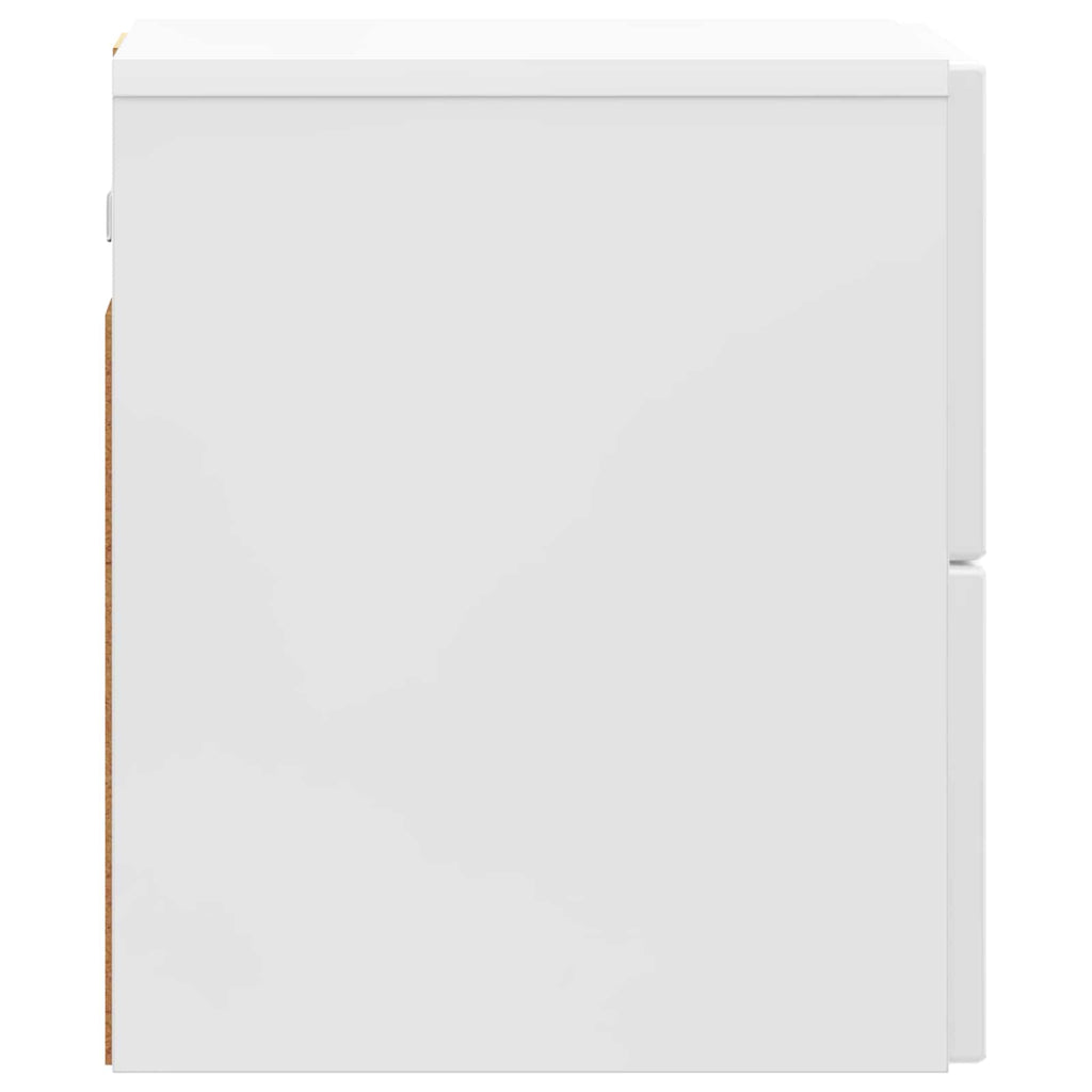 Mesita de Noche de Pared 2 pcs Brillante 33 x 34,5 x 40 cm