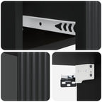 Mesa Lateral Montada en la Pared Negro 59 x 34,5 x 17 cm