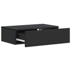 Mesa Lateral Montada en la Pared Negro 59 x 34,5 x 17 cm