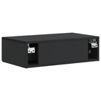 Mesa Lateral Montada en la Pared Negro 59 x 34,5 x 17 cm