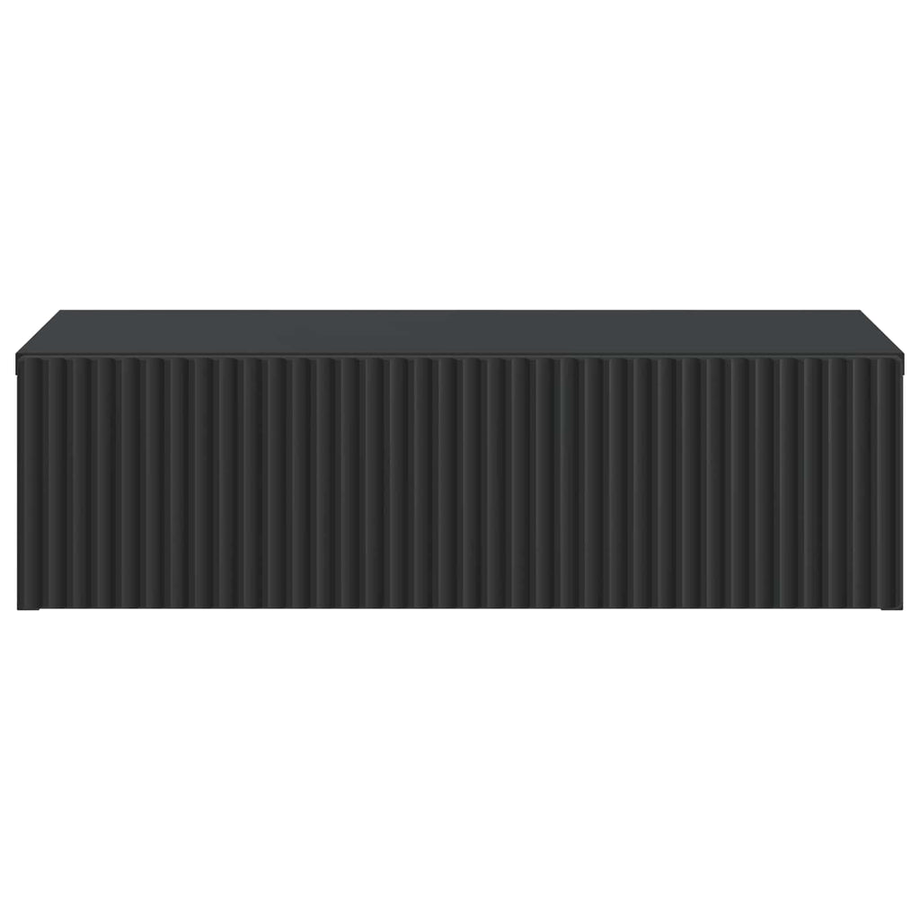 Mesa Lateral Montada en la Pared Negro 59 x 34,5 x 17 cm