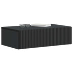 Mesa Lateral Montada en la Pared Negro 59 x 34,5 x 17 cm