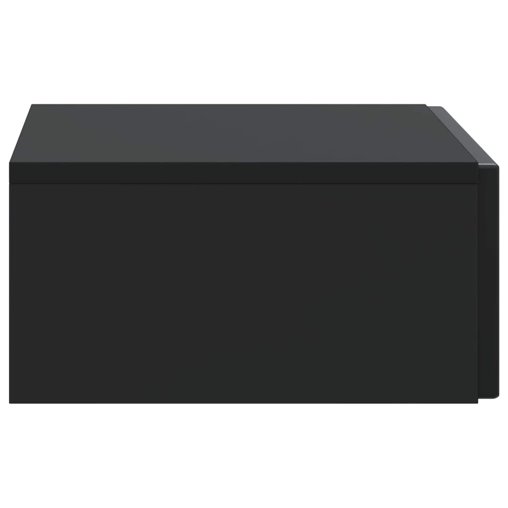 Mesa Lateral Montada en la Pared Negro 59 x 34,5 x 17 cm