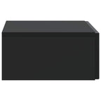 Mesa Lateral Montada en la Pared Negro 59 x 34,5 x 17 cm